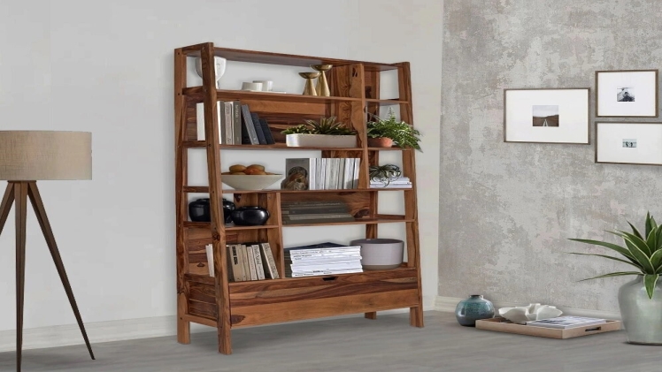 A Perfect Background Sheesham Wood Bookshelf That You Can Buy Online